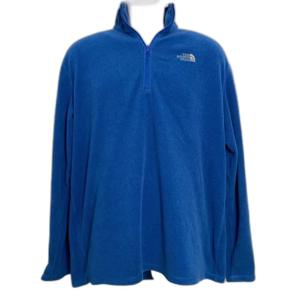 The North Face 1/4 Zip Blue Fleece Pullover Men's Size L